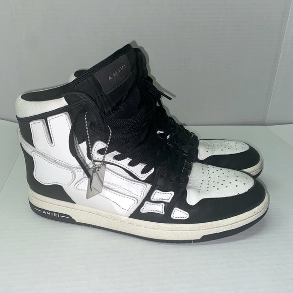 AMIRI Skel Top HI RARE Black/White US 8  EUR 41 - Picture 1 of 10